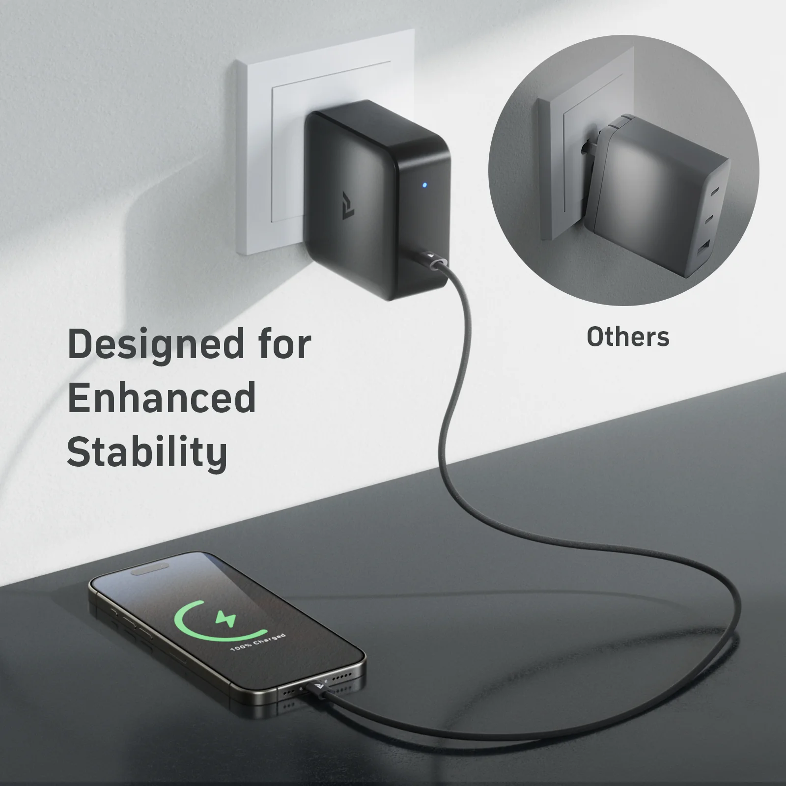 140W Fast Charging GaN USB-C Charger with USB-C Cable - Image 5